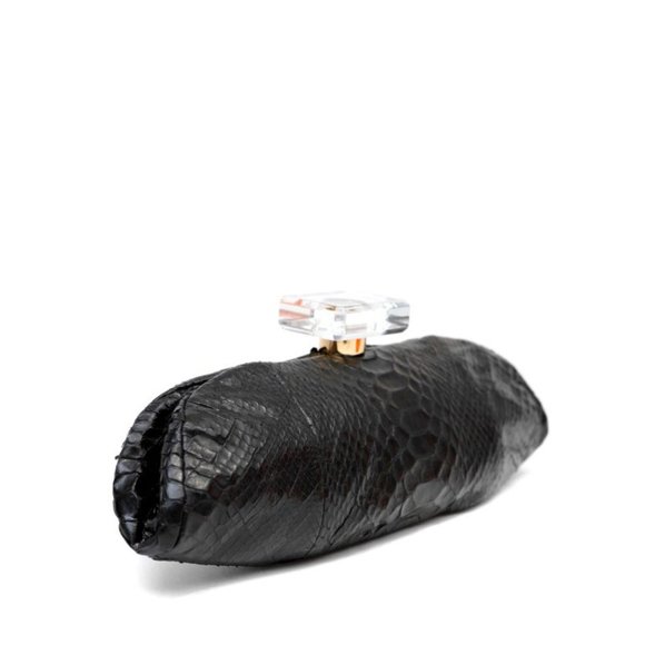 Chanel Black Python Clutch - Picture 5 of 6